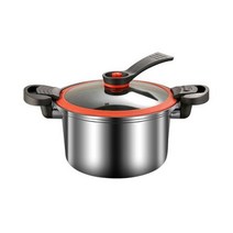 인덕션압력밥솥 인턱션용 미니 압력밥솥 가정용 스테인레스 스틸 마이크로 압력밥솥 24L 26L 방폭 스튜, 01 Silver_02 26cm