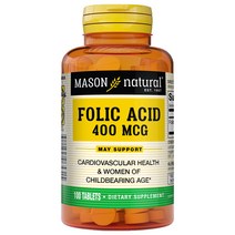 매이슨네츄럴스 엽산 400mcg 타블렛, 100개입, 1개