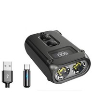 고휘도 손전등 휴대용 써치라이트 소형 NITECORE-TINI2 500 루멘 OLED 스마트 듀얼 코어 키 EDC 라이트 APC 슬립 기술 긴 대기 시간 C 타입 충전식, TINI2-Black add USB_CHINA | LI