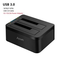 외장케이스 Alxum 듀얼 베이 hdd 도킹 스테이션 sata to usb 3.0 2.53.5 인치 hdd ssd, 나는 플러그