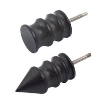 FCSHOP 가죽 버니셔 슬리커 우드 에지 가죽 공예 도구, 플랫 48mm 팁 62.5mm, 흑단, 검은 색