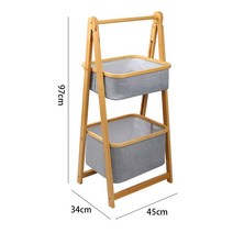 우드 대나무 슬라이딩 햄퍼 원목 바구니 세탁 다용도 빨래 라탄 트레이, C