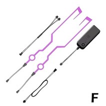 오토바이 커스텀 헬멧 만들기 스티커 LED 라이트모드키트 야간라이딩 야광, F