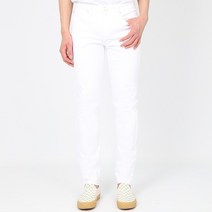 게스 남성 슬림 스트레이트 화이트 바지 MM2D4040