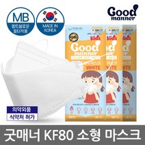 굿매너 국산 황사 방역 소형 KF80 유아 아동 어린이용 일회용 덴탈 마스크, 1매, 1개