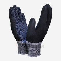 [장갑이네] 국산 수입 PU 도트 엠보싱 나일론 폴리 코팅 장갑 10켤레, 검정-M