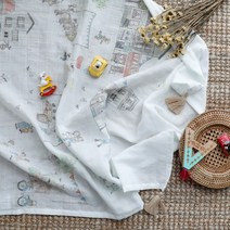 아망떼 헬로마켓 순면이중직 타슬 거즈블랭킷 70x100cm