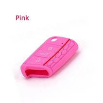 호환 자동차원격시동 원격시동경보기 실리콘 자동차 키 커버 케이스 폭스 바겐 골프 7 MK7 액세서리 3 버, 09 Pink
