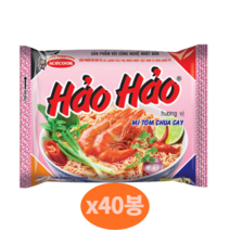 베트남 새우라면 77g x 40개(봉지) 하오하오 이장우 나혼자산다 맛있는 라면, 40개