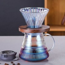 드립퍼 드리퍼 커피 필터 베트남 세트 V02 600ml 서버 V60 유리 깔때기 드립 메이커 브루잉 컵 나무 홀더 바 재사용 가능 도구드립퍼 도구, Set A