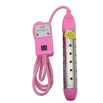 가열 돼지꼬리 히터 온수 물데우는 기계 물 가열기, 온도 조절 업그레이드 모델 2500W 핑크