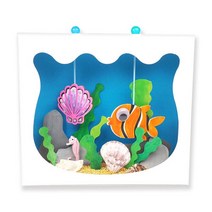 맘아트 DIY 미니 수족관 만들기 세트 여름 어항 바다, 단품