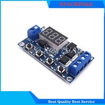 전기타이머 DC 12V 24V 듀얼 MOS LED 디지털 시간 지연 릴레이 트리거 사이클 타이머 스위치 회로 기판 타이밍 제어 모듈 DIY