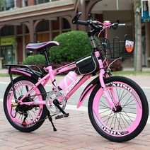 자전거 여아 초등 산악 여학생 도로 아이 초등학교, 18인치 1단 핑크 럭셔리 버전