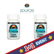 소스내추럴스 1+1 포타슘 이이오딘 요오드 화칼륨 32.5mg 120정 칼슘 함유, 1개, 기본