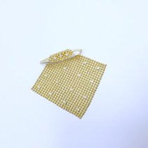 가다컴퍼니 JPN 재팬 볼체인 메쉬 사각 드레이프 골드 빈티지 브로치 #A708