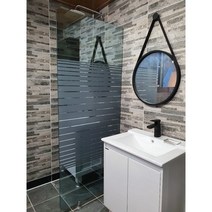 올브로 무료설치 스마트블루 줄무늬 욕실파티션 욕실칸막이 욕실유리 서울인천경기(일부지역) 폭 600 750