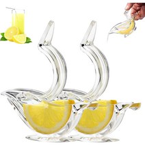 녹즙기 착즙기 쥬서기 레몬 착즙기 수동 레몬 과즙 기 아크릴 슬라이스 압착기 휴대용 투명 과일 우아함 새, 한개옵션0