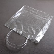 [아이디몬] 그리기 작품 비닐 가방 꾸미기 투명 무지 어린이 장난감 인형 비치 백 만들기, 1개