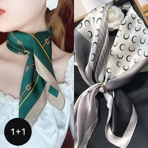 디아픽 2개세트 봄 가을 여성 사각 심플 데일리 스카프