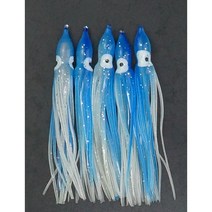 푸른바다피싱 야광 꼴뚜기루어 5.5cm 8cm 12cm 소형 대형 야광 꼴뚜기웜 꼴뚜기채비 5개입, 파랑