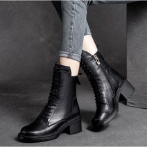 녕동 가을 봄 여성 인조 가죽 통굽워커 키높이 앵클부츠 워커 부츠 방한 워커 데일리 발편한 신발 브로큰 워커 반부츠