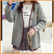 오버핏 가디건 꽈베기 골지 니트 추천 카디건 아우터 여성 여자 의류 상의 여친 룩 트렌드 코디 재킷 스타일 의상 대학생 외출 패션 패셔니스타 디자인 룩북 유행 WS-CD01