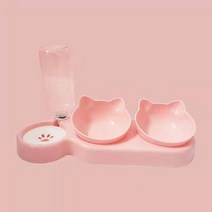 고양이 강아지 자율배식 자동급식기 애완 동물 고양이 그릇 자동 공급기 물 디스펜서 개 먹이 마시는 스탠, 15 4