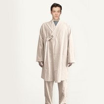 린넨 모던한복 도포 가운 코트 라운지웨어 남성잠옷세트 코스믹라떼 95