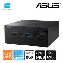 에이수스 ASUS 미니PC PN40-BC905ZV J4025 Win10Pro RAM 8GB / eMMC64GB + SSD120GB, 단품