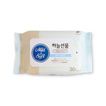 하늘선물물티슈(30매 리필) 휴대용 소형 파우치형 아기 유아 판촉 홍보, 상세페이지 참조