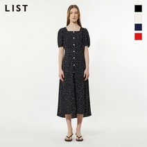 리스트 도트 스퀘어넥 롱 원피스 TWWOPN62120