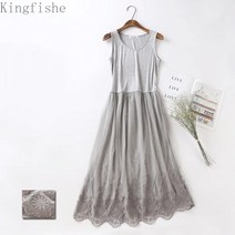 [Kingfishe]레이스 속치마 여름 여성 나시 원피스422dian25423BX05