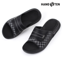 기분 스토어 행텐 hangten 체크 가죽 슬리퍼