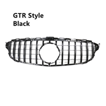 벤츠 그릴 세로그릴 다이아몬드그릴 전면 범퍼 for mercedes benz c class w205 스포츠 레이싱 with camera amg gt diamond 2014, GTR 블랙