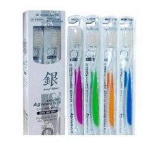 부드러운 탄력적 닦기편한 항균 잇몸보호 은나노칫솔(10곽 1곽4개) 군부대 안전한 잠금장치 도우미용