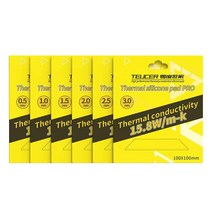 TEUCER-14.8W/mk 열 전도 패드 컴퓨터 노트북 GPU VGA 카드 CPU 방열판 냉각 전도성 실리콘 그리스 시트 호환, 02 100X100 15.8w, 2.5mm