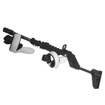 vr shooter games pistol for oculus quest 2 gun stock controller 핸들 그립 quest 2 케이스에 대한 향상된 fps 게임 경험, 검은색
