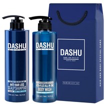 (485088) 다슈 프리미엄 헤어바디케어 선물세트 B 한방 두피 골드샴푸 올인원 바디워시 1세트