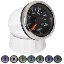 자동차온도게이지 디지털 수온 게이지 온도계 수온계 52mm 빨간색/7 색 백라이트 40 120 섭씨 해양 보트 9-32V, [07] 7 Colors Backlight