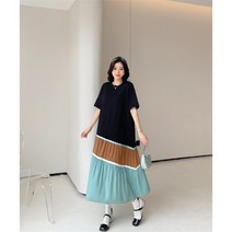 미미앤느 루즈핏 비대칭 원피스