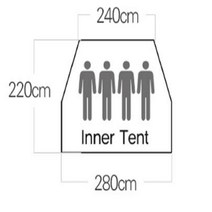 방수포 코베아 레트로 고스트 이너 전용 주문 제작 타포린 풋프린트 천막 그라운드시트 캠핑, PVC 블랙방수포+가방