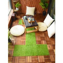 조립식데크타일 DIY 발코니 원목 데크타일 바닥 조립식 타일, 1㎡, 13.러버진홍색300x300mm[11장]