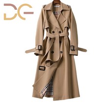Dige 빈티지 루즈핏 롱 트렌치코트 빅사이즈 3XL