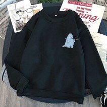 1+1 머슬핏 커플 캐릭터 남자 연예인맨투맨 맨투맨 티 크리스마스 스웨터 꾸안꾸 원마일웨어 고급 이너