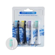 스마트소닉 프로 음파칫솔 RLT211 RLT231 전용 칫솔모 리필모 일반형 4p, SS-100 × 1개