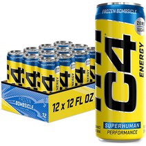 셀루코어 C4 부스터 Energy Drink 355ml12온스 12개 팩 - 겨울왕국 봄비클 인공 성숙나시오 없는 무설탕 운동 전 퍼포먼스 드링크, [01] 12 Fl Oz(12개들이 팩), [04] 딸기 수박 얼린