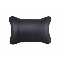 발란스코드 차가겸용 리넨 가죽 목베개 쿠션 차재 기억면 자동차 머리베개 허리베개, 카색, 허리를 하나로 대고.