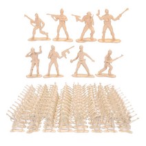 shangren 100 PCS 피규어 육군 남자 장난감 군인 Playset 액션 피규어, 베이지