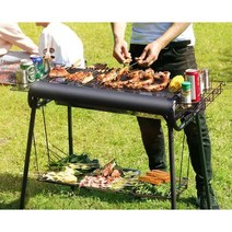 휴대용 캠핑 스테인리스 바비큐 그릴, 1개